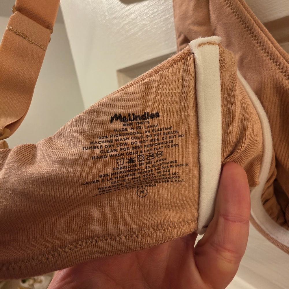 NWT MeUndies UltraModal™ FeelFree Longline Bralette Soft Pink - Picture 3 of 3